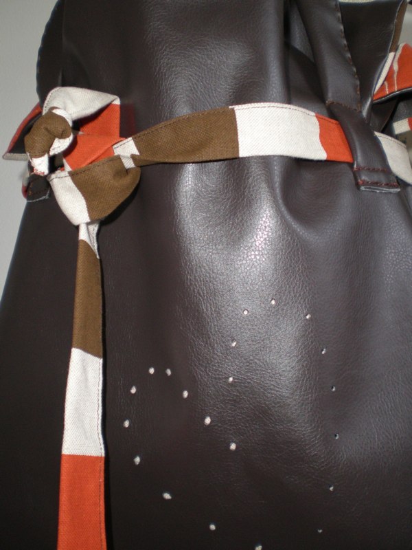 Handbag - Canvas and fabric faux-leather