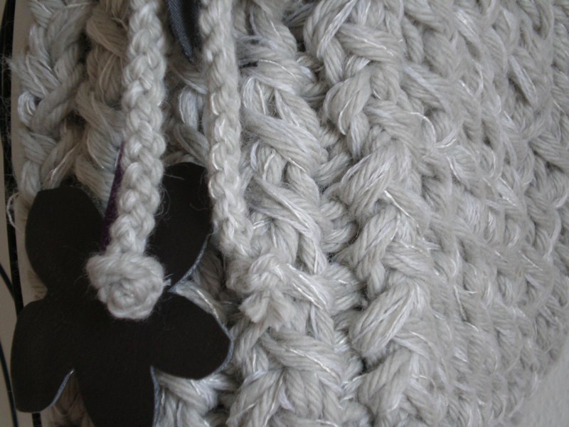 Winter handbag - Wool and fabrir
