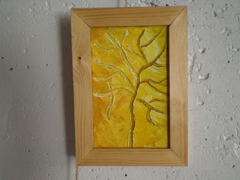 Oil paintings for small trees and natural shapes