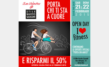 San Valentine's Day advertising for a fitness center