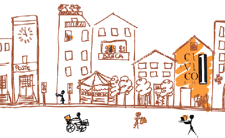 Civico1 - Drawing and sketches by hand: street overview - daily life
