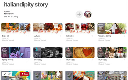 Art direction and creative design for Italiandipity Story on Pinterest