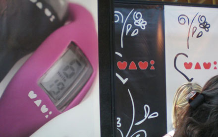 MAMi for Rimini Wellness - Stand design, graphic for watches and hostess outfit